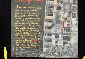 Plakat o rocznicy wybuchu wojny na Ukrainie