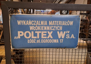 POLTEX W stary szyld wykańczalni tkanin