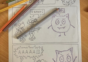 Komiks narysowany przez uczennice