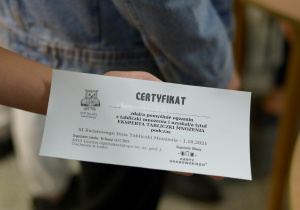 Certyfikat mistrza tabliczki mnożenia